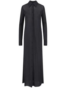 Jil Sander платье-рубашка макси, черный
