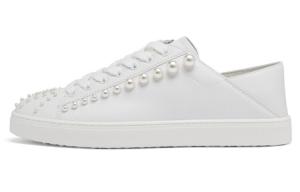 Кеды, скейтборд обувь женская низкая белый Stuart Weitzman
