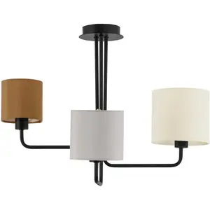 Потолочный светильник BITONTO E27 1 шт. Без освещения Nova Luce, Grau; Beige; Braun