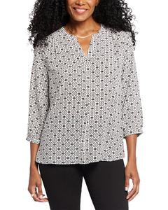 NYDJ Блузка со складками, мультиколор