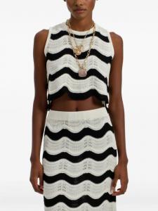 Топ с волнистым узором La DoubleJ, черный