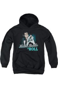 Молодежная толстовка Elvis Presley «Shake Rattle & Roll» с капюшоном Gildan, черный