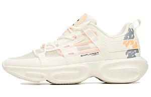 Кроссовки женские низкие цвета слоновой кости/флуоресцентный оранжевый закат Anta