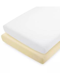 Простыня для кроватки из микрофибры, упаковка из 2 шт Bare Home, желтый