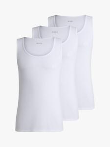 Топы-жилеты в рубчик с логотипом HUGO BOSS, белый