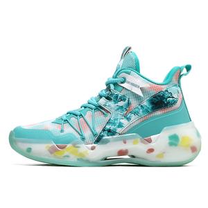 Swinsger Амортизирующие нескользящие дышащие баскетбольные кроссовки мид-топ мужские бело-зеленые, цвет White Green