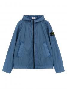Куртка из нейлона с эффектом смятости Stone Island Junior, синий