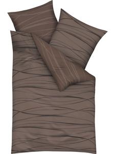 Двустороннее постельное белье из сатина Мако коричневого цвета kaeppel, 155 x 220 + 80 x 80 см