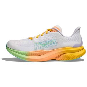 HOKA ONE ONE Кроссовки женские MACH 6 Breathable Low Top, белые, оранжевые