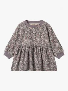 Детское хлопковое платье с длинными рукавами и принтом WHEAT, Purple Stone