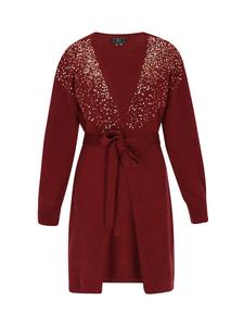 Faina Женский кардиган бордового цвета