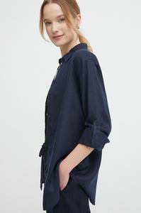 Льняная рубашка Lauren Ralph Lauren, темно-синий