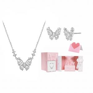 Disney Princess 925 Silver Zircon Necklaces Women's