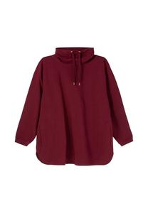 Толстовка с высоким воротником и кулиской на талии Sheego, винно-красный
