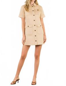 Мини-платье Hampton Utility в коричневом цвете THML