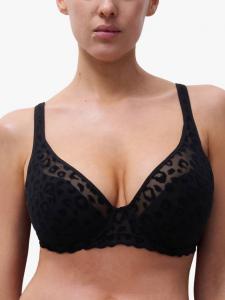 Девичье глубокое декольте бюстгальтер-топ Chantelle, Black