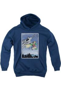 Батмен DKR худи с капюшоном для подростков Gildan, темно-синий