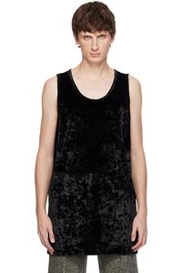 Велюровая майка Dries Van Noten, черный