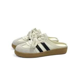 WJA Женские противоскользящие тапочки с закрытым носком в ретро-бежево-черном цвете, цвет Retro Beige Black