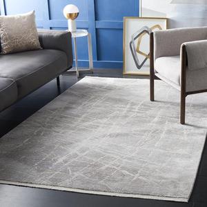 Ковер SAFAVIEH, 161 x 229 см, Platinum Collection, Grey & Light Grey, современный дизайн, без линьки и простой в уходе, идеален для помещений с высокой проходимостью в гостиной, спальне (PLA542F)