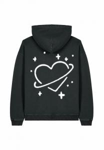 Толстовка SATURN BACK PRINT VINTAGE UNISEX HEAVYWEIGHT con cappuccio Mira Paris, цвет Black Denim