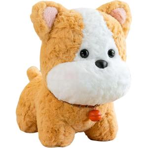 Милые креативные плюшевые куклы щенков высота 20см/30см JIZHUAN, коричневый
