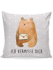 Подушка Mr. & Mrs. Panda, серый пастельный