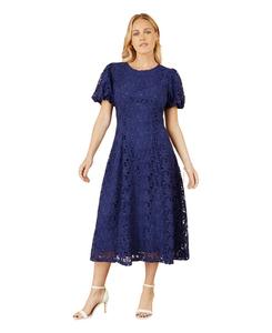 Женское кружевное платье-миди в стиле скейтер Yumi, Navy