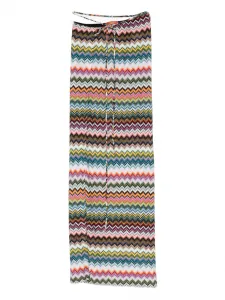 Юбка с ремнём на талии и узором «ёлочка» Missoni, синий