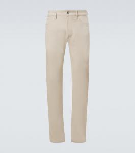 Хлопковые прямые брюки Loro Piana, бежевый