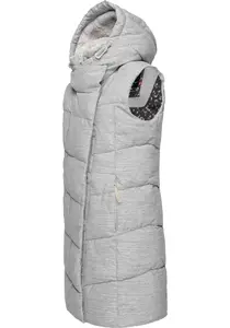 Стеганый жилет Ragwear "Павла Вест", стильный зимний жилет на плюшевой подкладке и капюшоне, белый