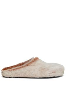 Сабо Marni из телячьей шерсти, нейтральный