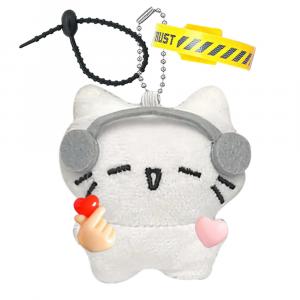 Плюшевый кулон с наушниками в виде жеста сердца левой рукой и правой рукой, высота 6,5 см AIZIYUO