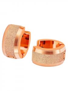 Adeliás Женские серьги - серьги-кольца на шарнирах из нержавеющей стали с золотым покрытием