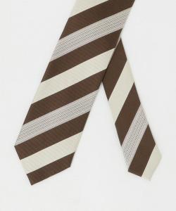 Широкий полковой галстук HOLLIDAY & BROWN United Arrows, цвет Md. Brown