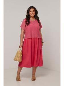 Длинное платье Curvy Lady, розовый