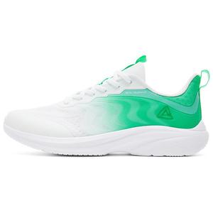 Износостойкие дышащие низкие повседневные кроссовки для бега мужские бело-зеленые PEAK, цвет Baymax/Bok Choy Green