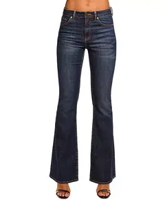 Джинсы-Клеш с высокой талией Helena, темно-синего цвета. Ramy Brook, синий