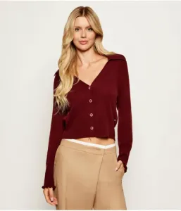 Кашемировый кардиган loose fit Marc Cain, бордовый