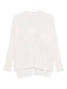 Кардиган на пуговицах с трикотажными манжетами Gotha, белый