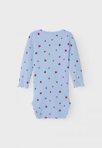 Боди 2ER PACK-SET DESIGN DRUCKKNOPF RUNDHALS LANGARM Name it, синий