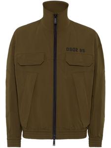 DSQUARED2 бомбер с логотипом, коричневый