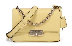 MICHAEL KORS Кожаная сумка через плечо женская миниатюрная желтая