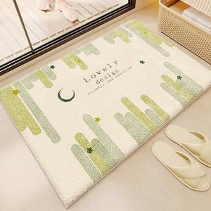 Budis Ковер 100х120 см для прихожей/ванной, абсорбирующий, с геометрическим дизайном, не скользит