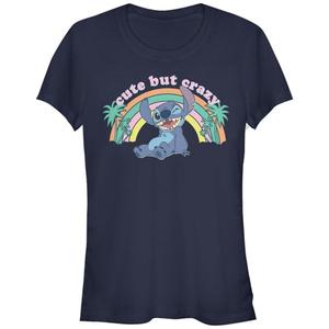 Футболка с милым, но безумным принтом Лило и Стич для подростков Disney, синий