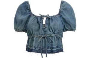 Женский голубой топ GANNI