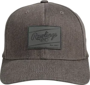 Кепка Rawlings с кожаной нашивкой Flex Snapback, темно-серый