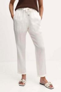 Хлопковые брюки Boss Orange, бежевый