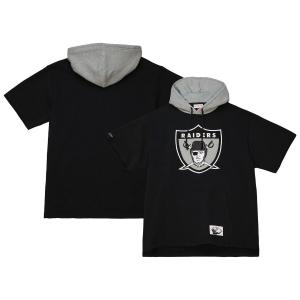 Мужская черная толстовка с короткими рукавами Mitchell & Ness Las Vegas Raiders Postgame