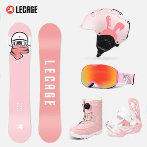 Детский сноуборд HEAD LECAIGE с быстросъемными ботинками и креплениями, шлемом и очками, розовый, 130 см (5 предметов)